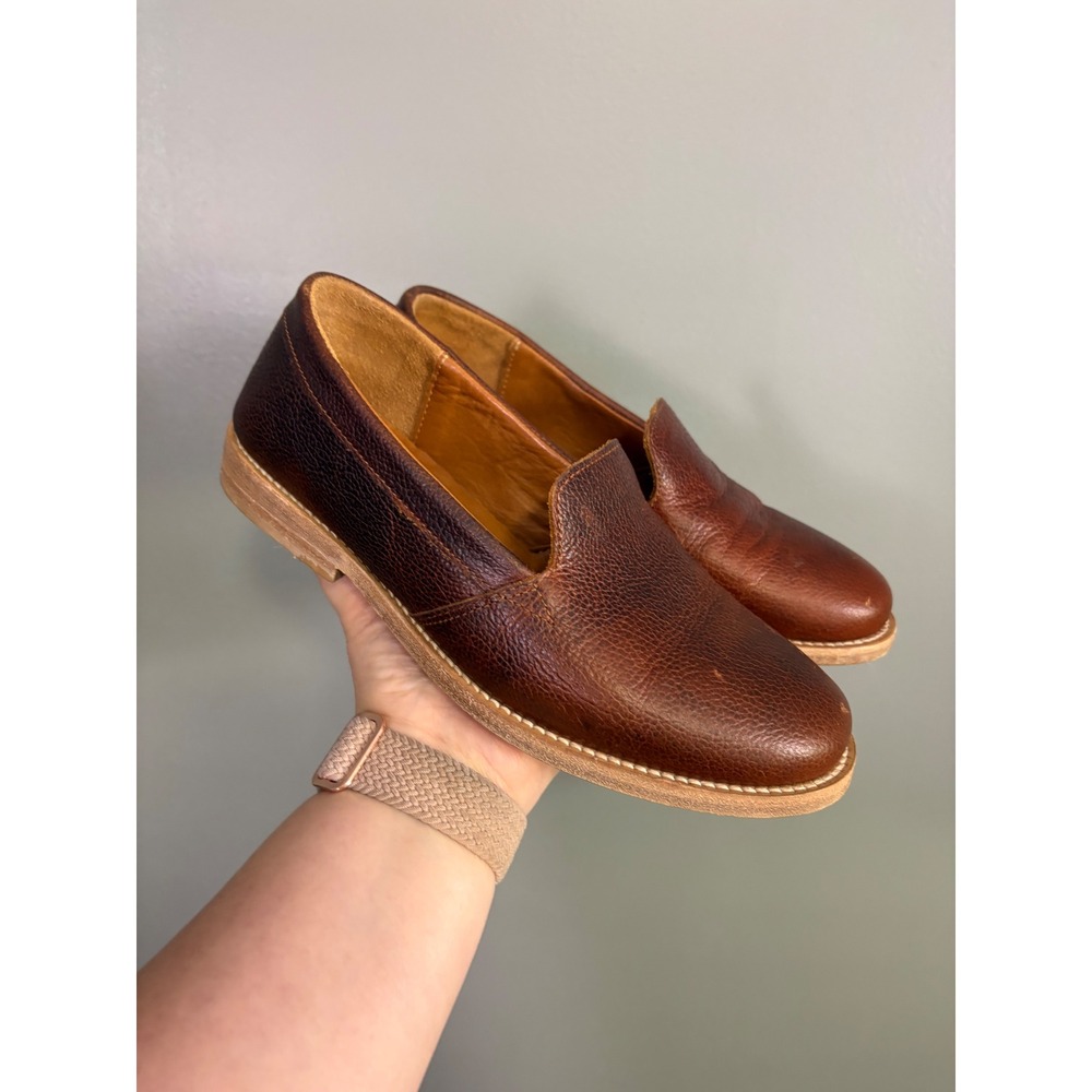 Portland Leather Patina Rounded Leather Loafer Womens 6.5 Slip On Preppy Classic